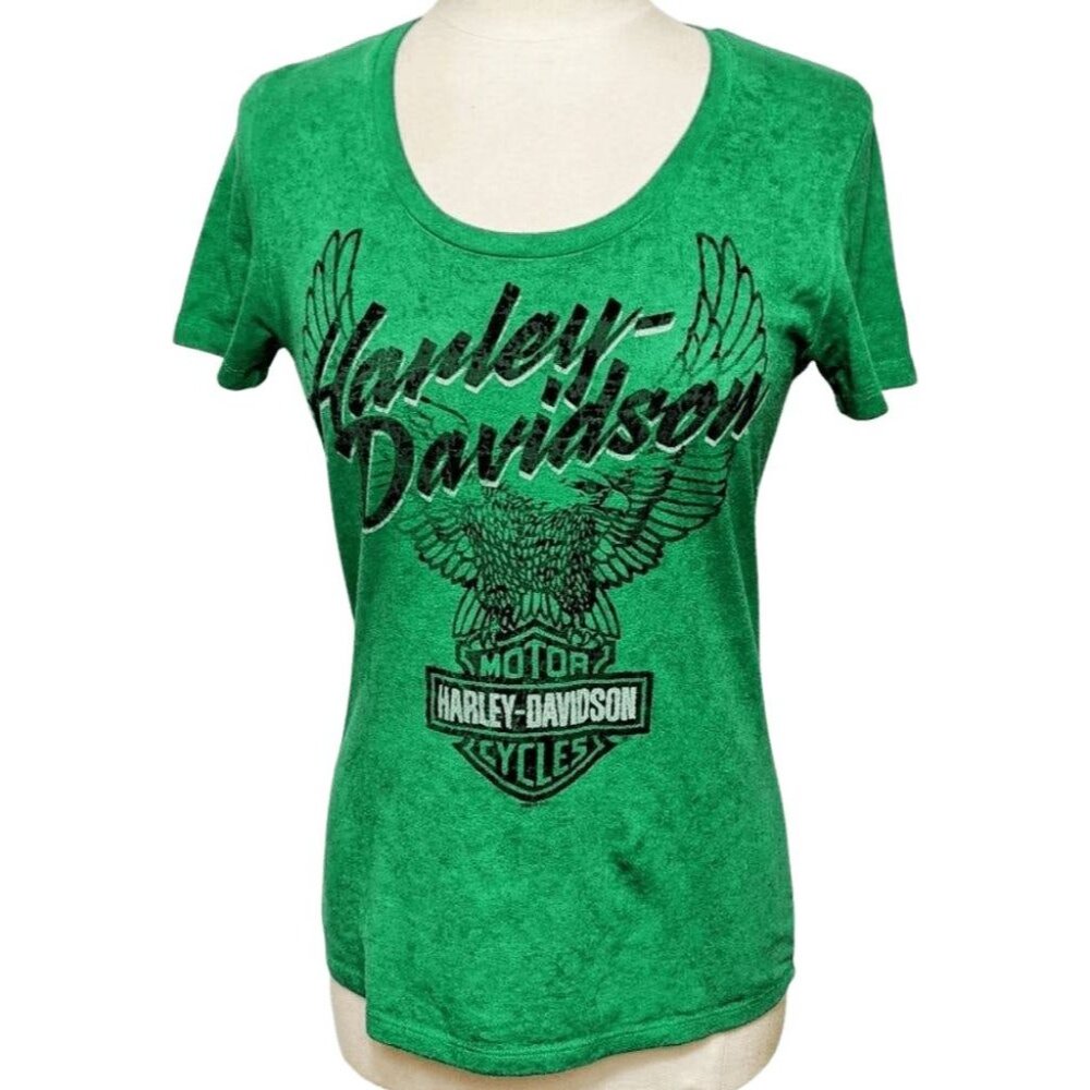 Harley-Davidson Green Short Sleeve Graphic Tee
